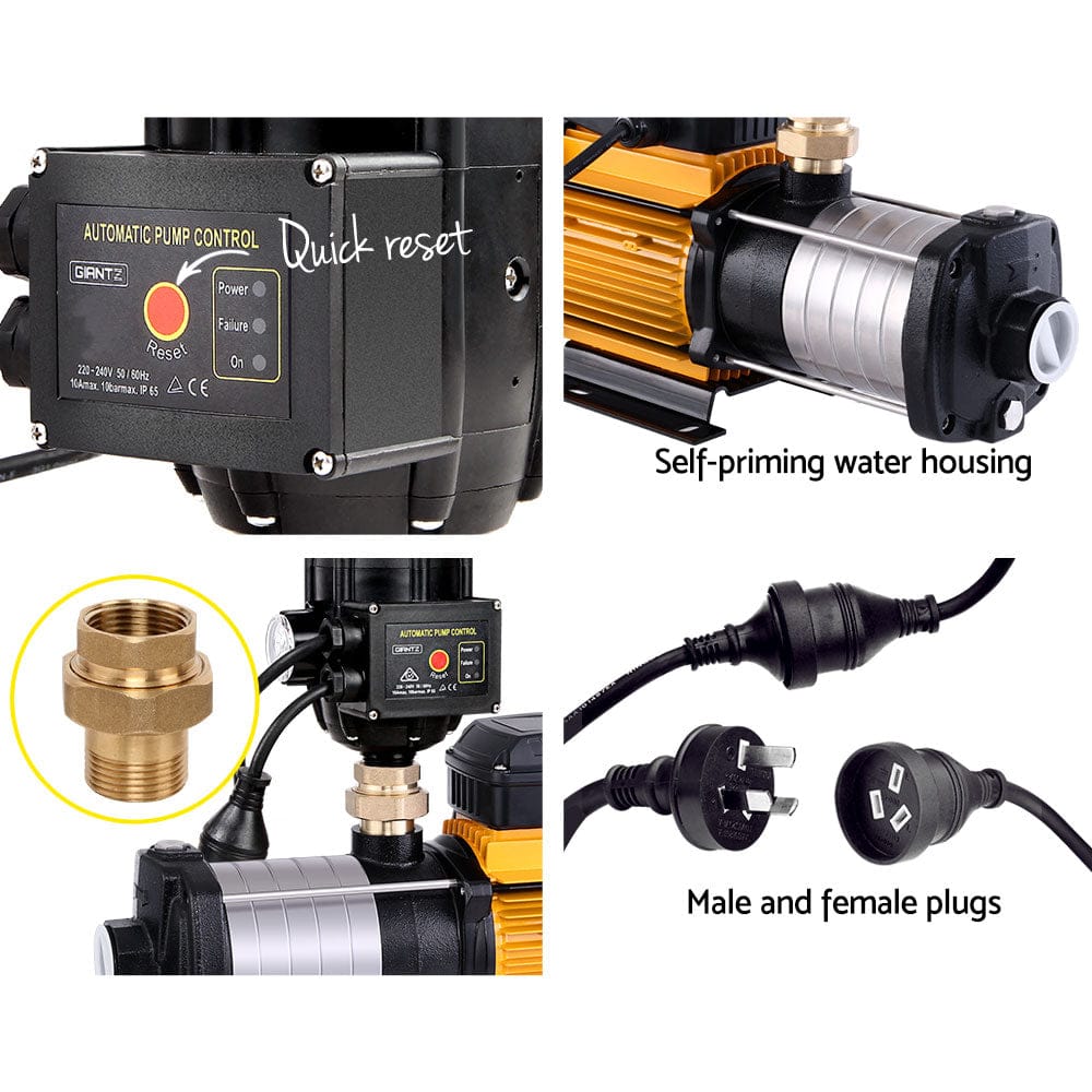 Giantz Garden Water Pump High Pressure 2500W 6-Stage Tank Irrigation Black