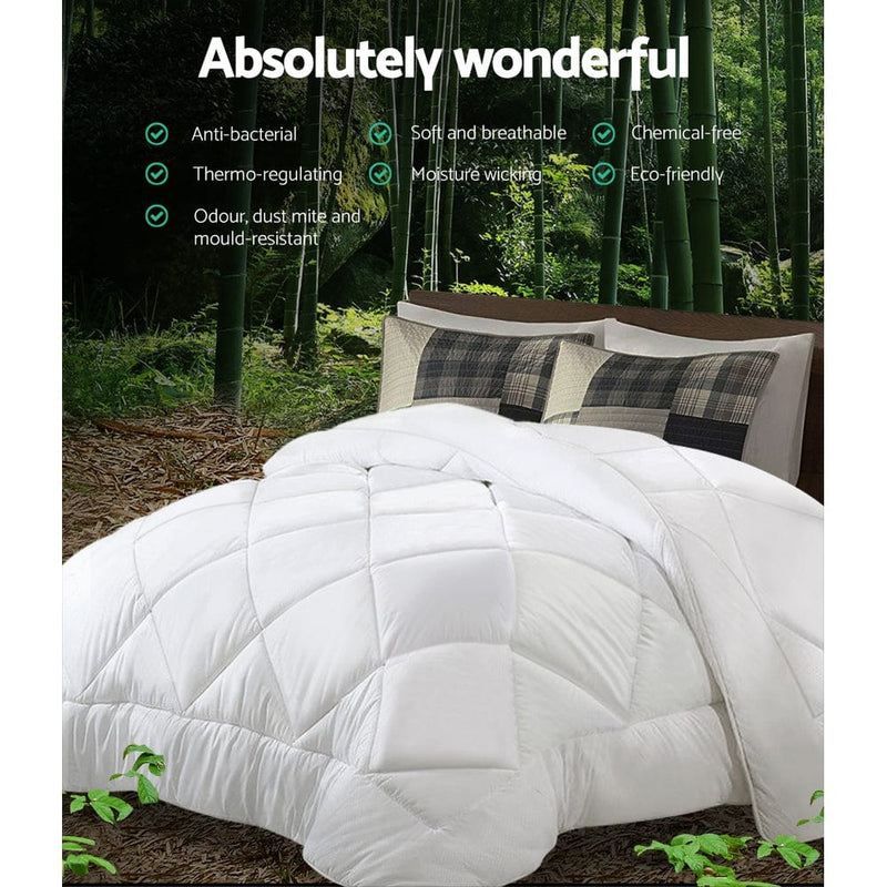 Giselle Bedding 800GSM Microfibre Bamboo Quilt Super King