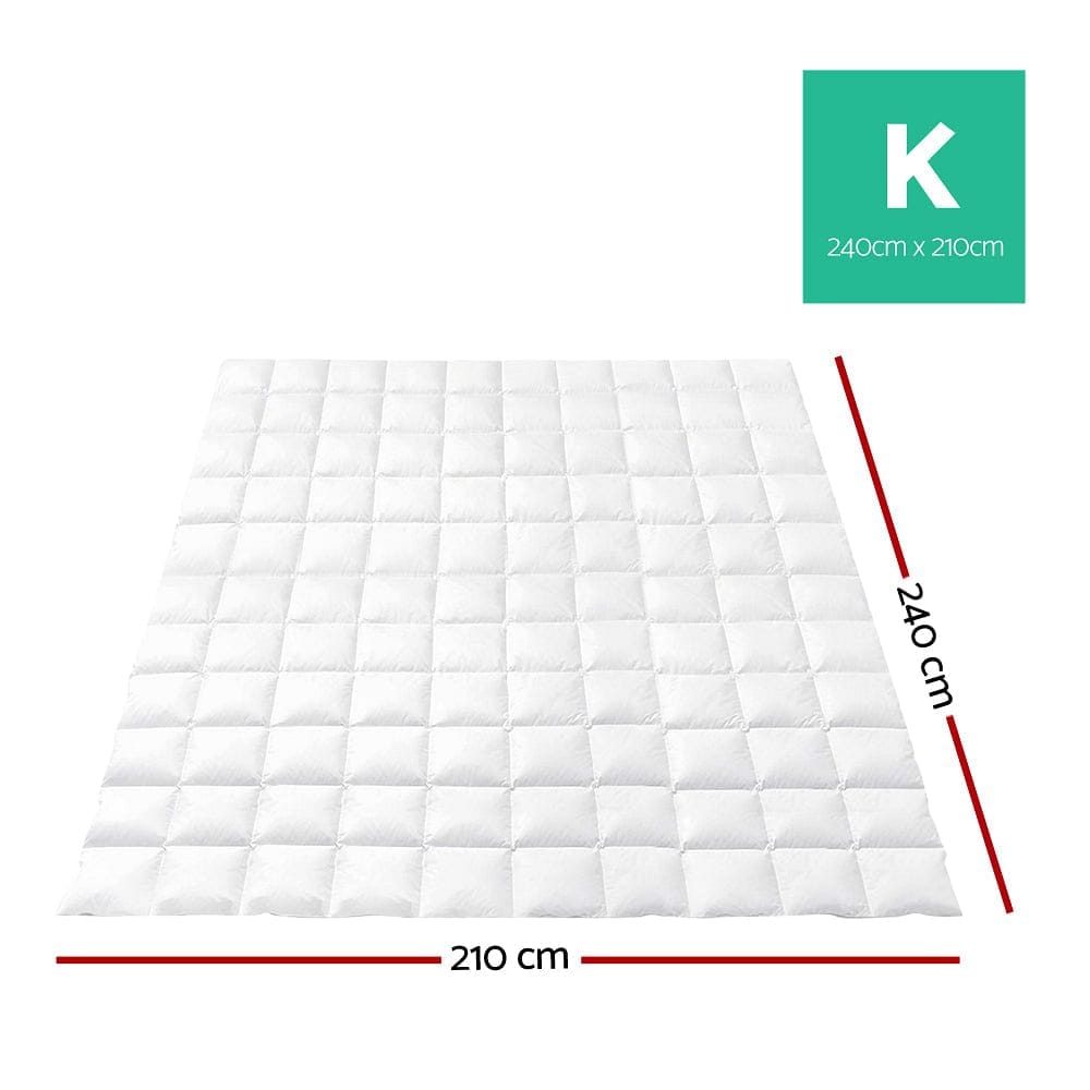 Giselle Bedding 700GSM Duck Down Feather Quilt King