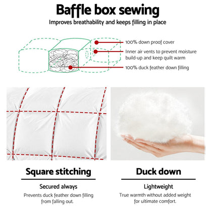 Giselle Bedding 700GSM Duck Down Feather Quilt King