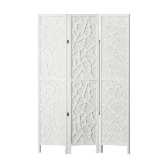 Artiss 3 Panel Room Divider Screen 122x170cm Clover White