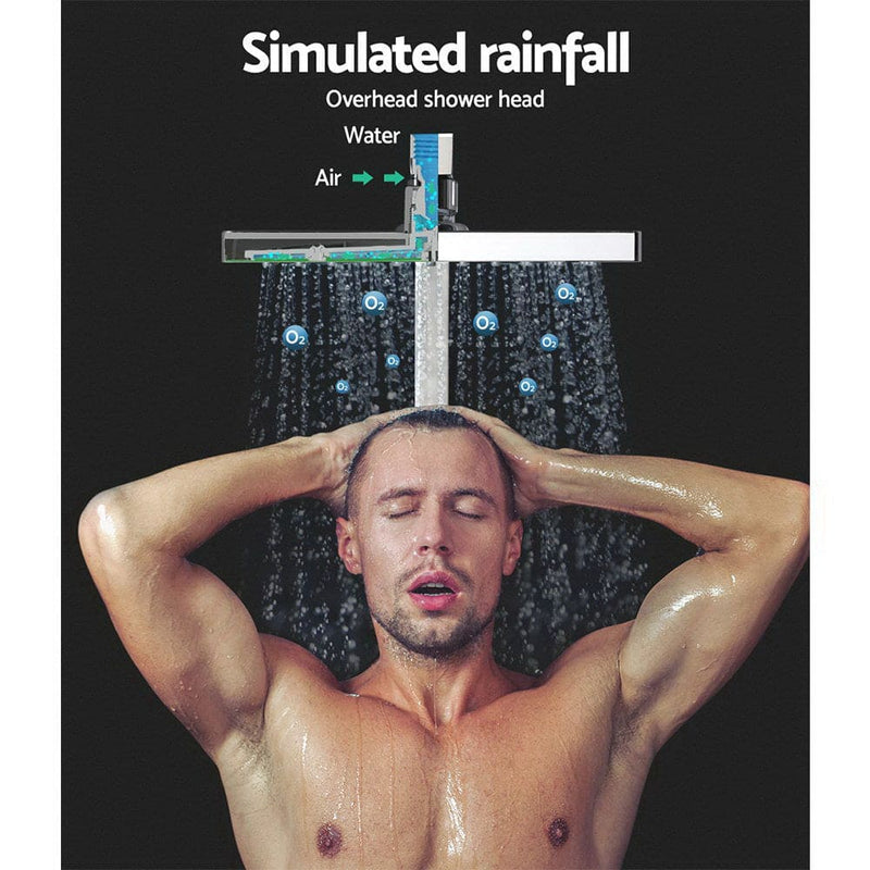 Cefito 8'' Rain Shower Head Set Handheld Round High Pressure wins Tap�Chrome