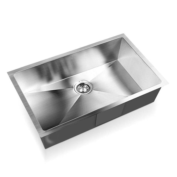 Cefito Kitchen Sink 70X45CM Stainless Steel Basin Single Bowl Laundry Silver