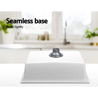 Cefito Stone Kitchen Sink 460X410MM Granite Under/Topmount Basin Bowl Laundry White