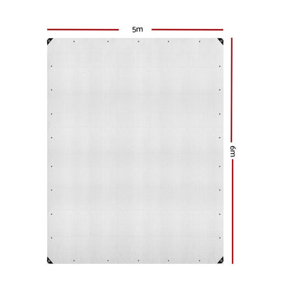 Instahut Tarp Tarpaulin 5x6m Canvas Heavy Duty Camping Cover Clear