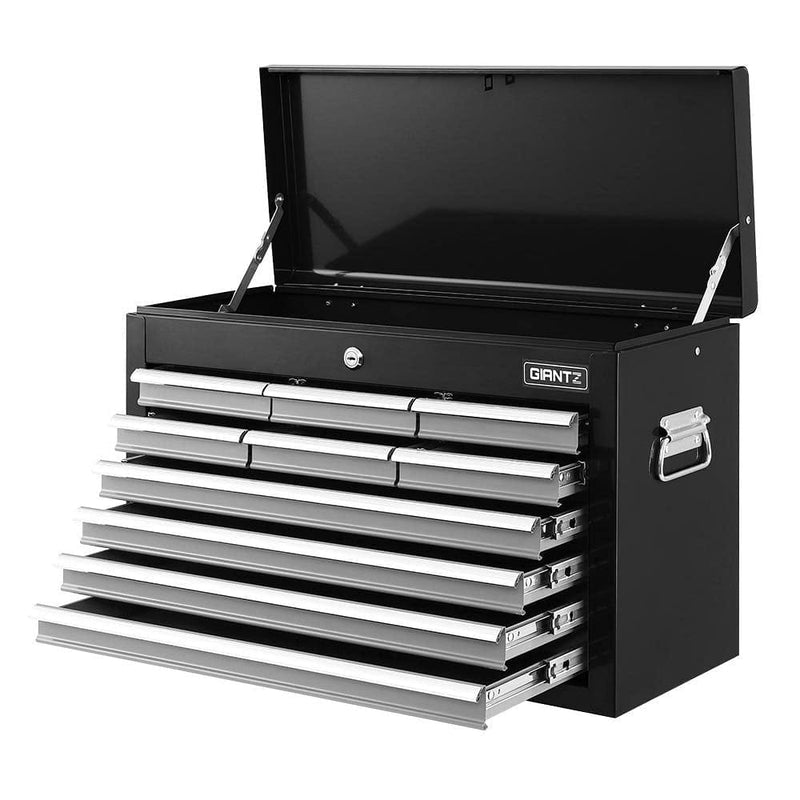Giantz 10 Drawer Tool Box Cabinet Chest Toolbox Storage Garage Organiser Grey