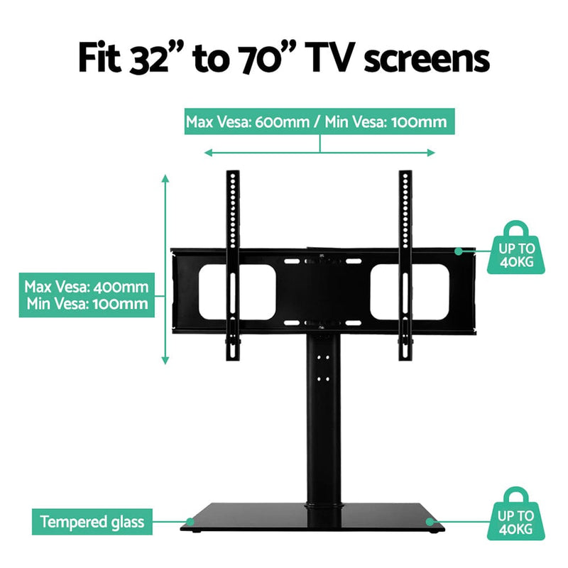 Artiss TV Stand Mount Bracket for 32"-70" LED LCD Swivel Tabletop Desktop Plasma