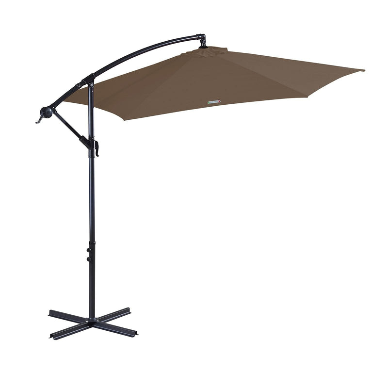Milano Outdoor 3 Metre Cantilever Umbrella UV Sunshade Garden Patio Deck - Latte