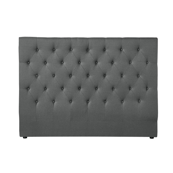 Milano Decor Madrid Tufted Charcoal Bed Head Headboard Bedhead Upholstered - King - Charcoal