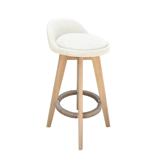 Milano Decor Phoenix Barstool Cream Chairs Kitchen Dining Chair Bar Stool - One Pack - Cream