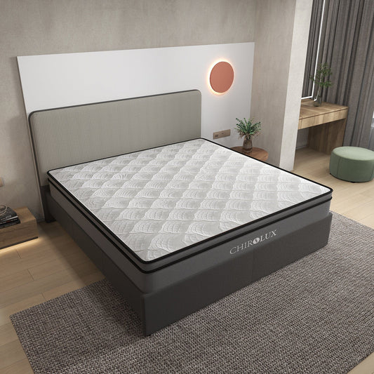 Chiro Lux Cooling Latex Foam Pocket Spring Mattress 5 Zone Medium Firmness 34cm - King Single