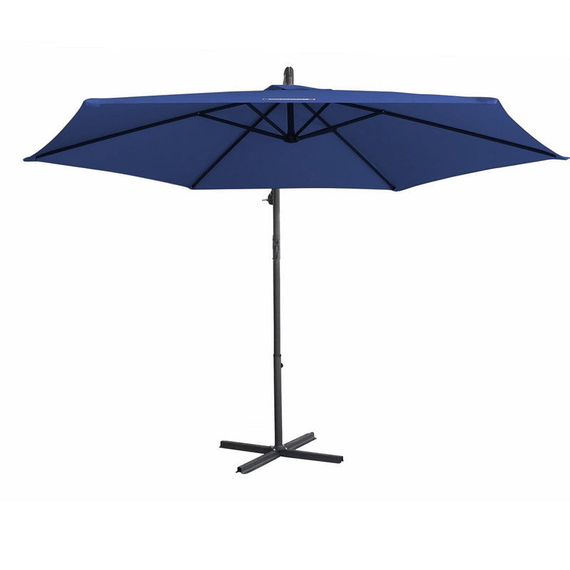 Milano 3M Outdoor Umbrella Cantilever With Protective Cover Patio Garden Shade - Navy