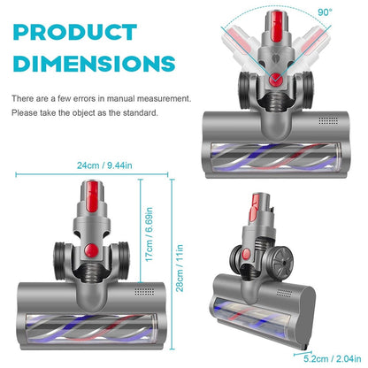 Turbo Brush Roller Head Electric Floor Carpet Head LED For Dyson V7 V8 V10 V11 V15