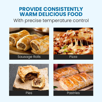 EUROCHEF Electric Food Warmer Display, 1000W, 4-Tier Stainless Steel