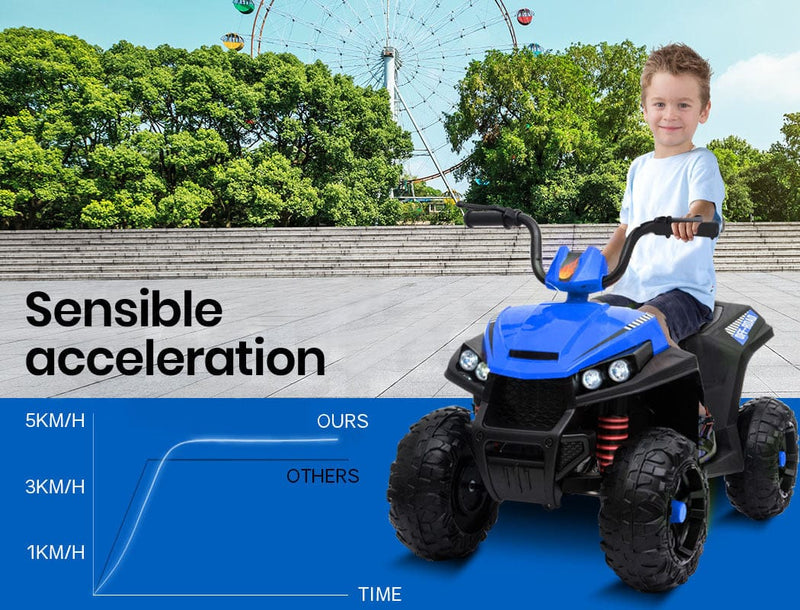 ROVO KIDS Electric Ride-On ATV Quad Bike Boys Toy Toddler Motorised Car Battery