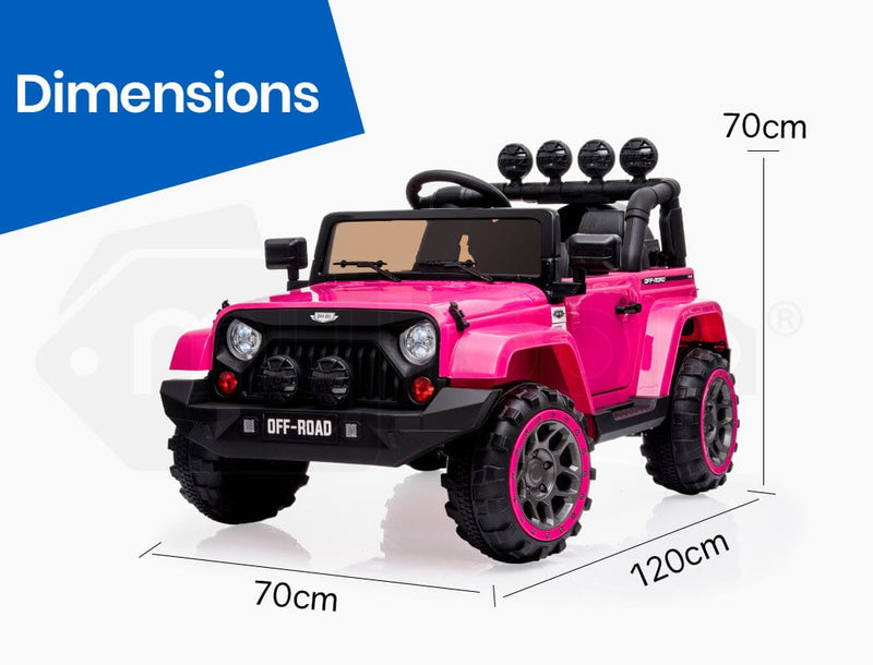ROVO KIDS Electric Ride On Car 12V 4WD Jeep Inspired Girls Toy Battery Girls