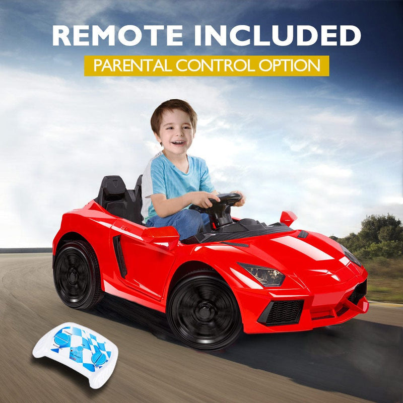 ROVO KIDS Ride-On Car LAMBORGHINI Inspired - Electric Toy Battery Remote Red