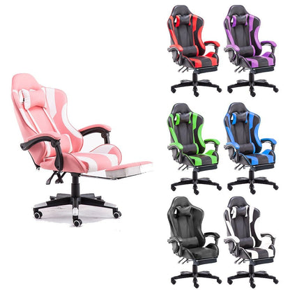 Gaming Chair Office Computer Seating Racing PU Executive Racer Recliner Large Black Red