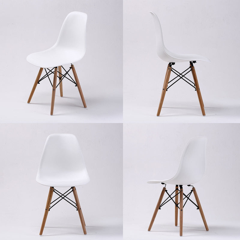 2X Retro Dining Cafe Chair DSW WHITE