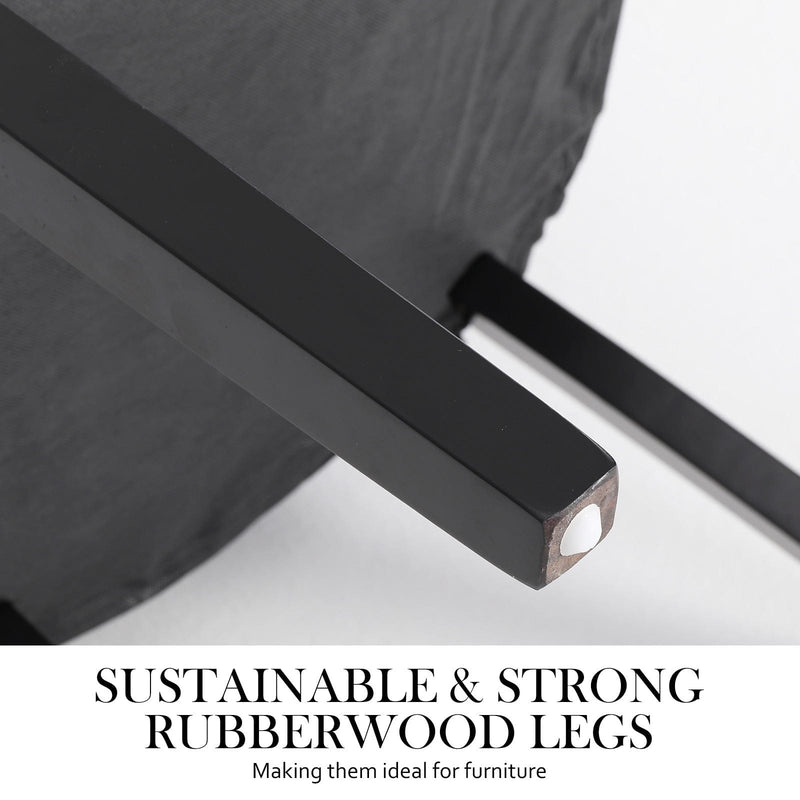 French Provincial Dining Chair Ring Studded Velvet Rubberwood Leg LISSE BLACK
