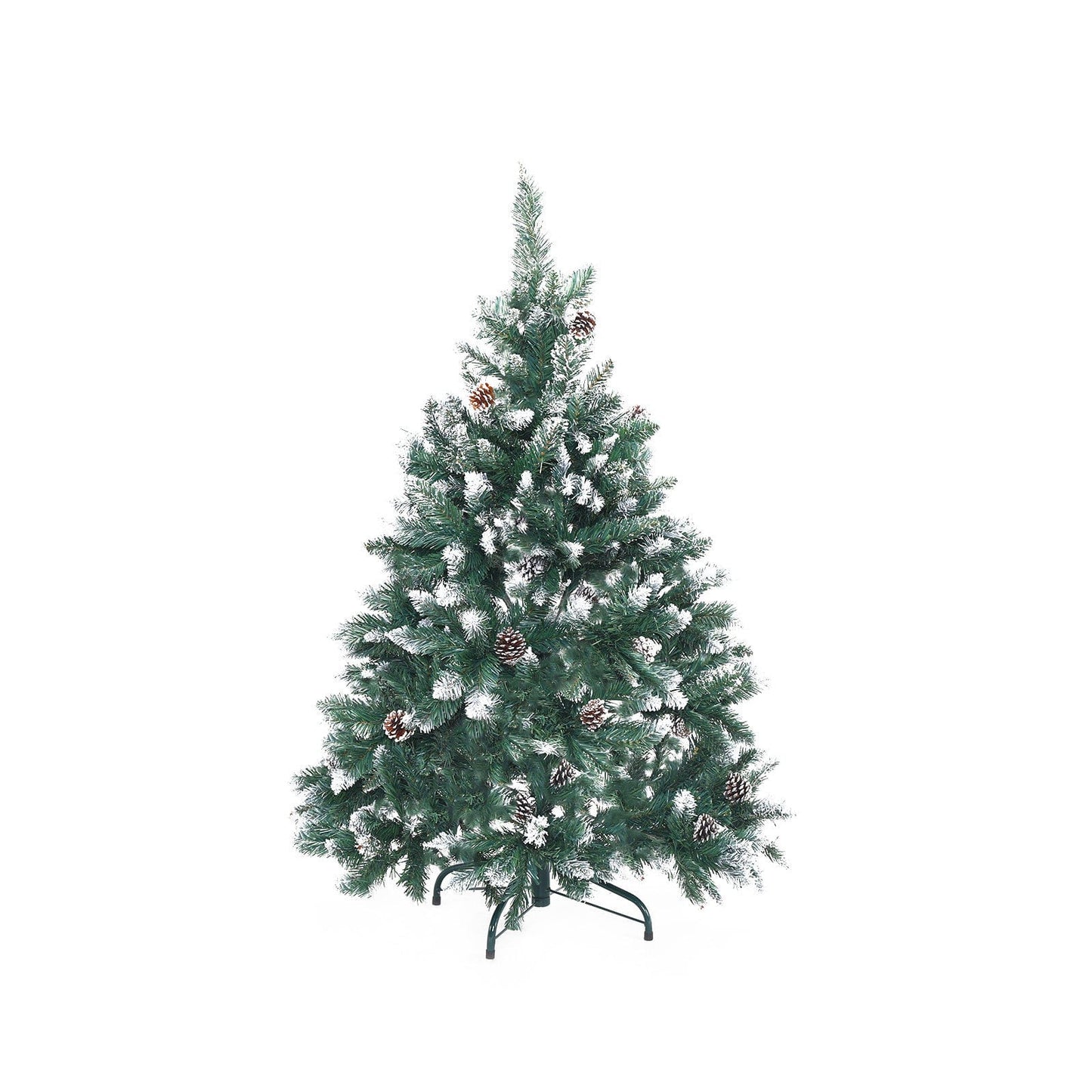 Snowy Christmas Tree Xmas Pine Cones 4Ft 120cm 390 tips GREEN