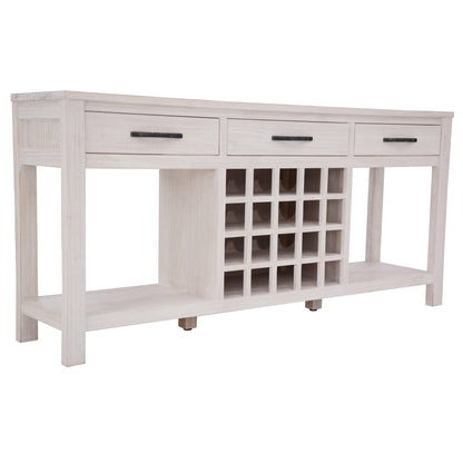 Foxglove Sideboard Buffet Wine Cabinet Bar Bottle Wooden Storage Rack - White