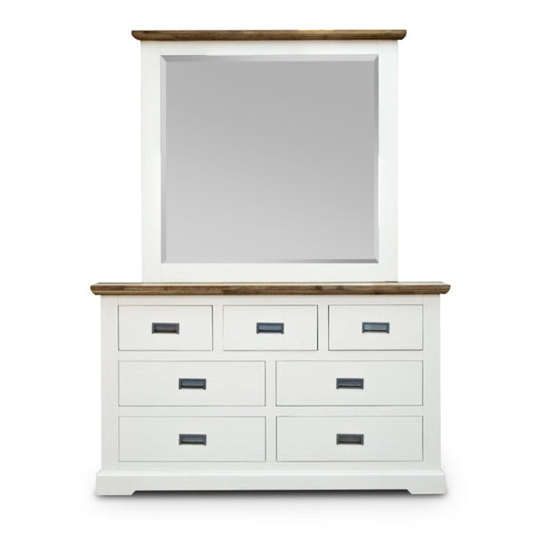 Orville Dresser Mirror 7 Chest of Drawers Tallboy Storage Cabinet - Multi Color