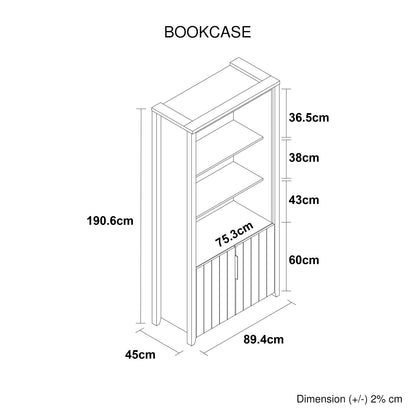 Display Shelf Book Case Stand Bookshelf Natural Wood like MDF in Oak Colour