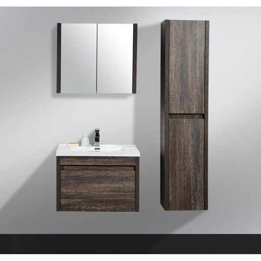 Alexandra wall hung bathroom vanity in Silver Oak