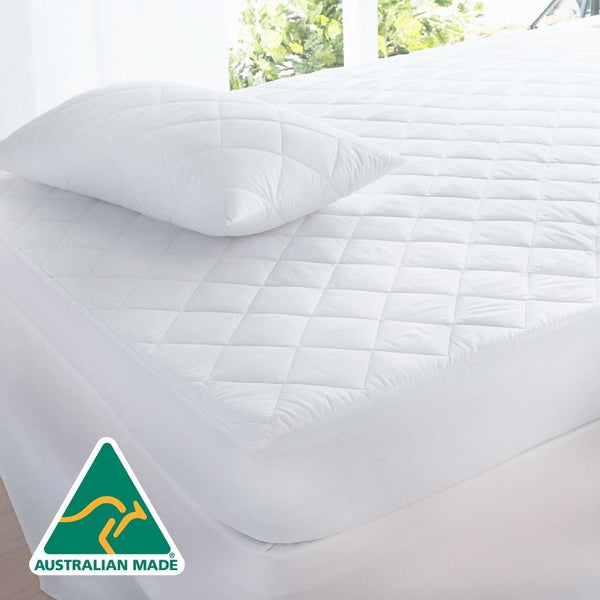 Luxor Aus Made Fully Fitted Cotton Quilted Mattress Protector (King)