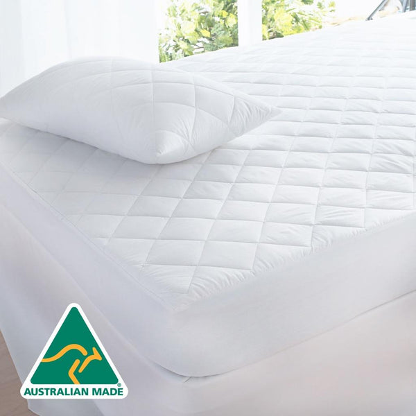 Luxor Aus Made Fully Fitted Cotton Quilted Mattress Protector (King Single)