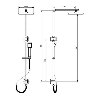 2-in-1 Massage Hand Shower & Head Tap Bathroom Mixer