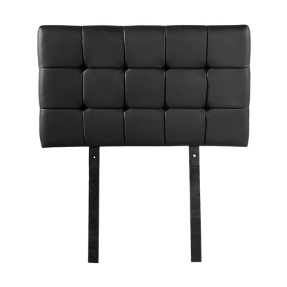 PU Leather Single Bed Deluxe Headboard Bedhead - Black