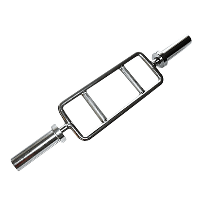 Chrome Olympic Tricep Bar Barbell Heavy Duty with Spring Collars