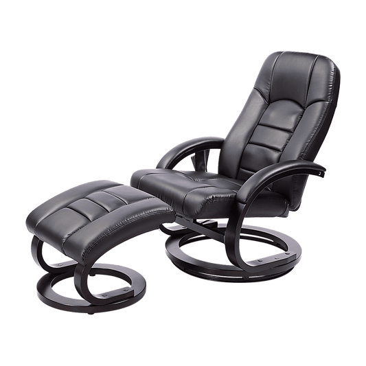 PU Leather Massage Chair Recliner Ottoman Lounge Remote
