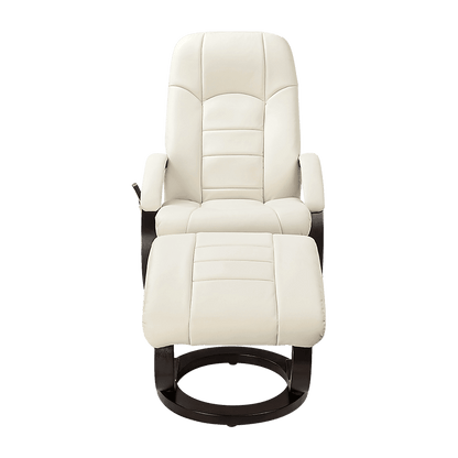 PU Leather Deluxe Massage Chair Recliner Ottoman Lounge Remote