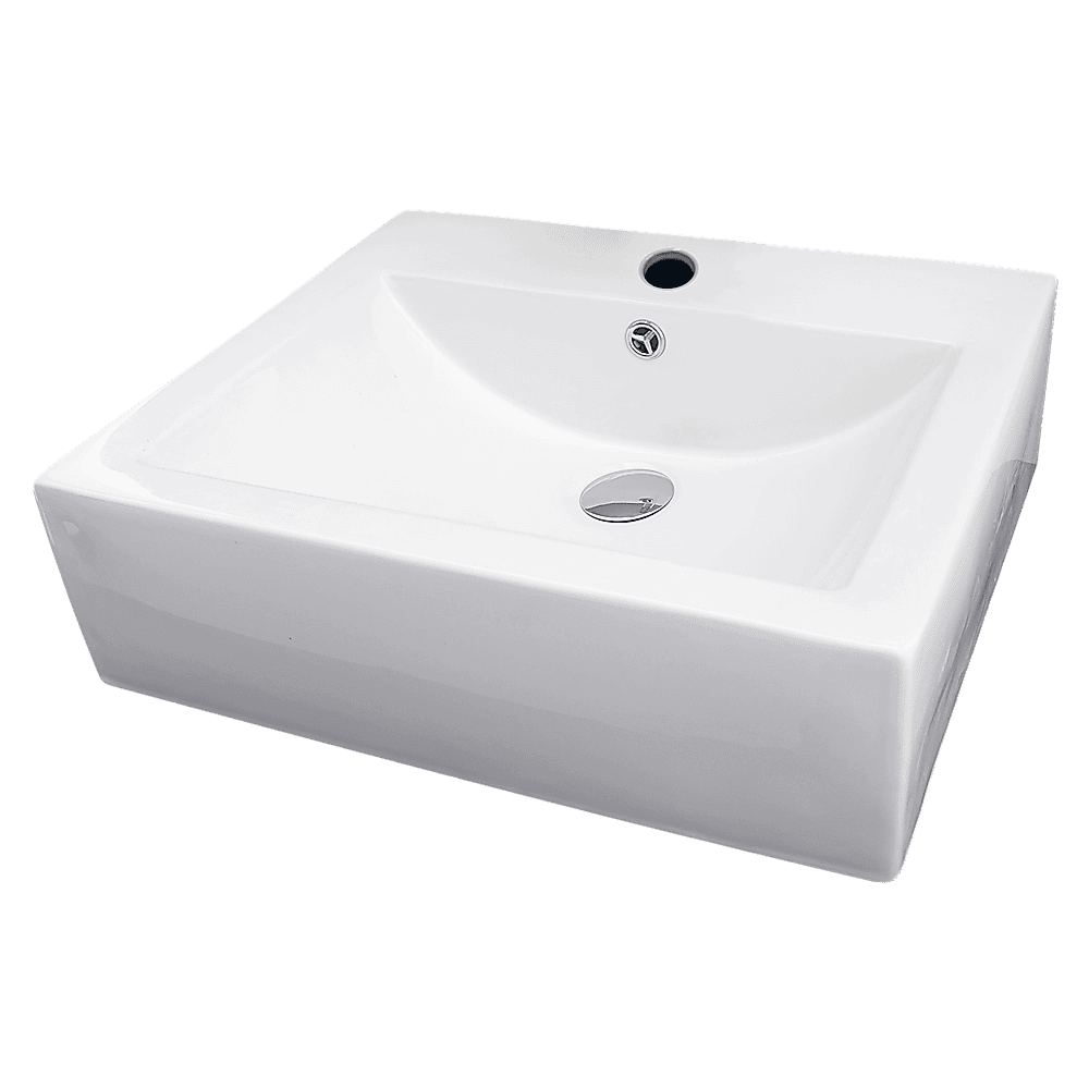 Ceramic Rectangular Above Countertop Basin for Vanity