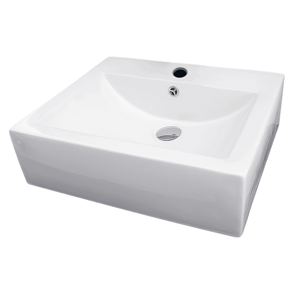 Ceramic Rectangular Above Countertop Basin for Vanity