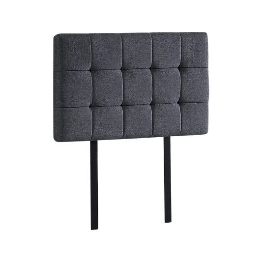 Linen Fabric Single Bed Deluxe Headboard Bedhead - Grey