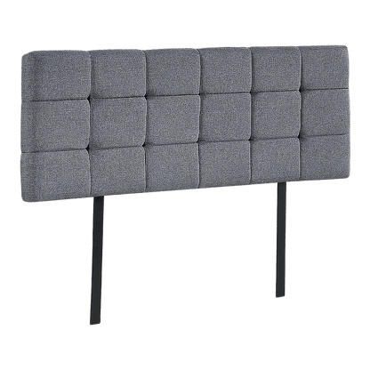 Linen Fabric Double Bed Deluxe Headboard Bedhead - Grey