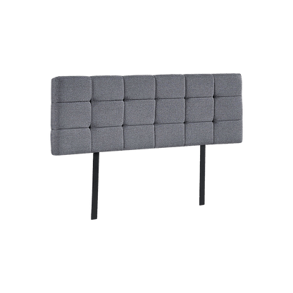 Linen Fabric Queen Bed Deluxe Headboard Bedhead - Grey