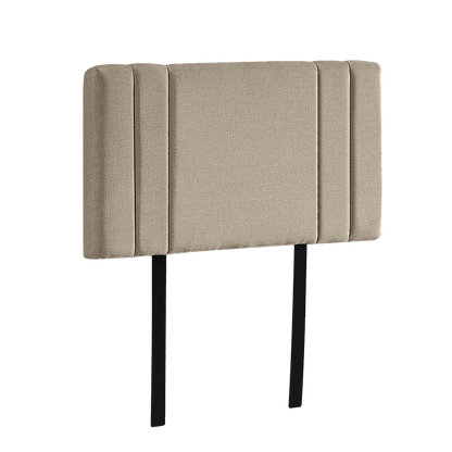 Linen Fabric Single Bed Deluxe Headboard Bedhead - Beige