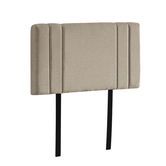 Linen Fabric Single Bed Deluxe Headboard Bedhead - Beige