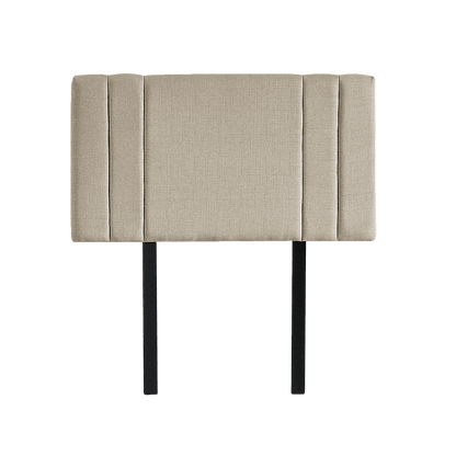 Linen Fabric Single Bed Deluxe Headboard Bedhead - Beige