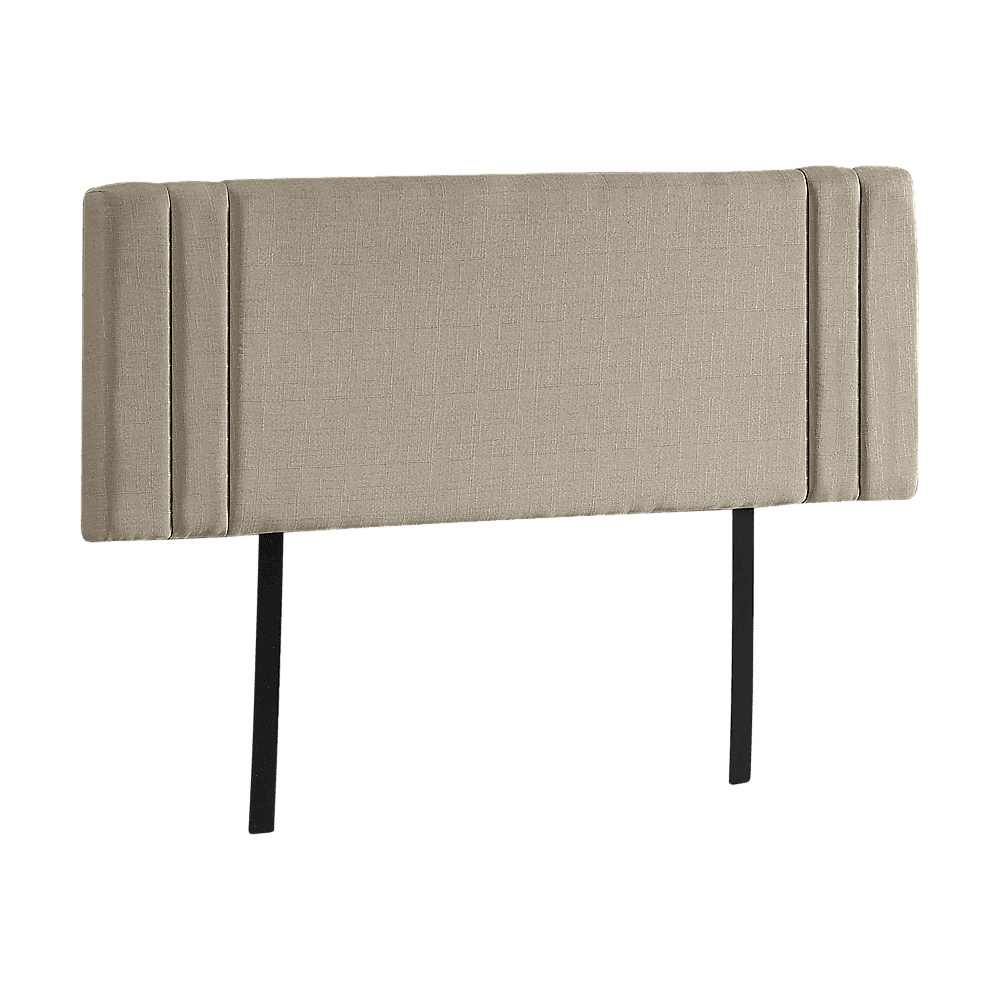 Linen Fabric Double Bed Deluxe Headboard Bedhead - Beige