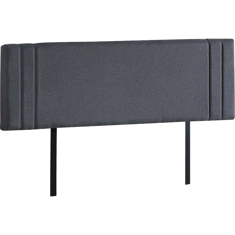 Linen Fabric King Bed Deluxe Headboard Bedhead - Grey