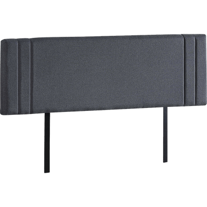 Linen Fabric King Bed Deluxe Headboard Bedhead - Grey