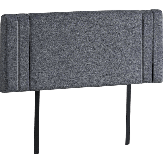 Linen Fabric Double Bed Deluxe Headboard Bedhead - Grey