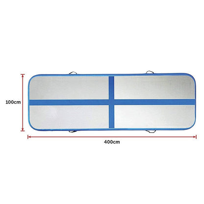 4m Inflatable Air Track Gym Mat Airtrack Tumbling Gymnastics Tumbling with Pump
