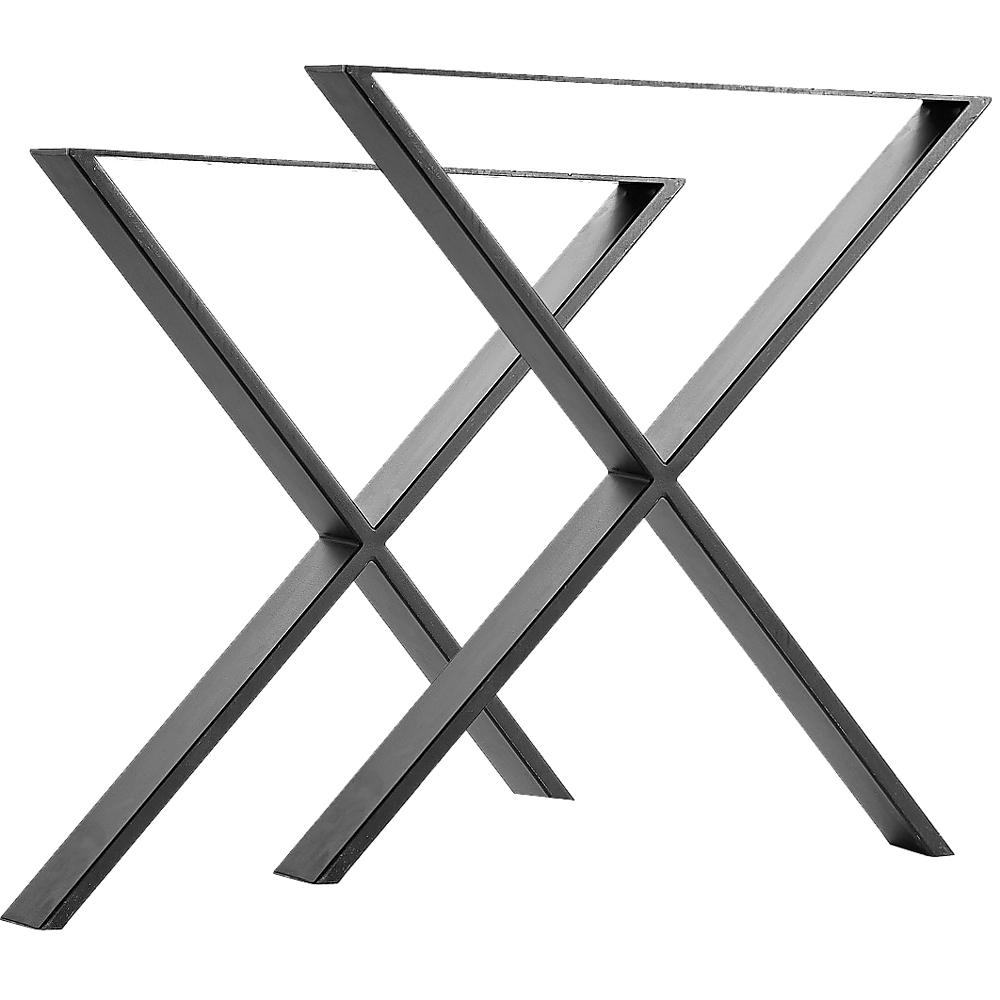 X Shaped Table Bench Desk Legs Retro Industrial Design Fully Welded